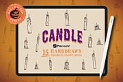 15 Candle Halloween Stamp Brushes, a Brush Add-On by vectstudio (Thumbnail 1 of 9)
