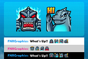 Cute Godzilla Twitch Emotes, an Illustration by FNR Graphics (Thumbnail 2 of 5)