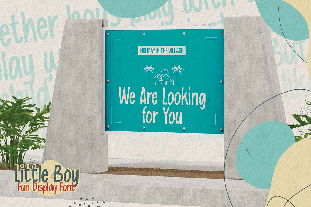 Little Boy - Fun Display Font, a Font by Gassstype (Photo 3 of 8)