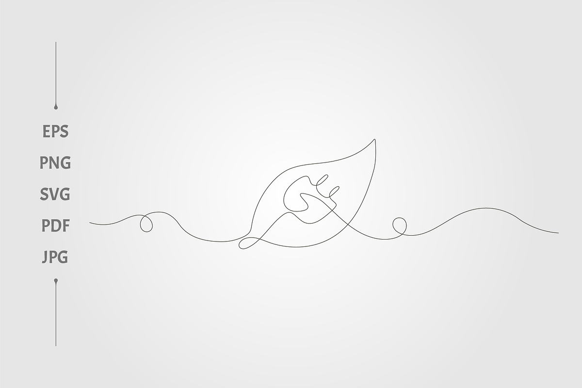 continuous line drawing eco friendly, an Object Graphic by lawoel (Photo 1 of 3)