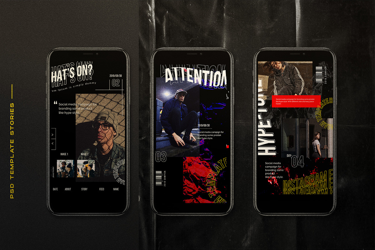 HYPE=TONE - Instagram Post & Stories, a Social Media Template by Dirtytemp Studio (Photo 3 of 5)