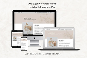 One Page Template Wordpress Nature