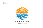 Sunset and Sea Logo, a Branding & Logo Template by Bintank Studio (Thumbnail 2 of 2)