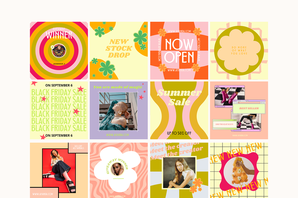Holy Funk Instagram POST Templates, a Social Media Template by Hell Yeah Designs (Photo 5 of 6)