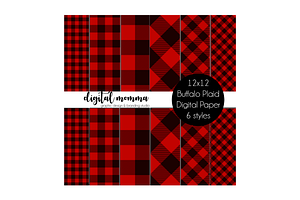12x12 Buffalo Plaid Digital Paper