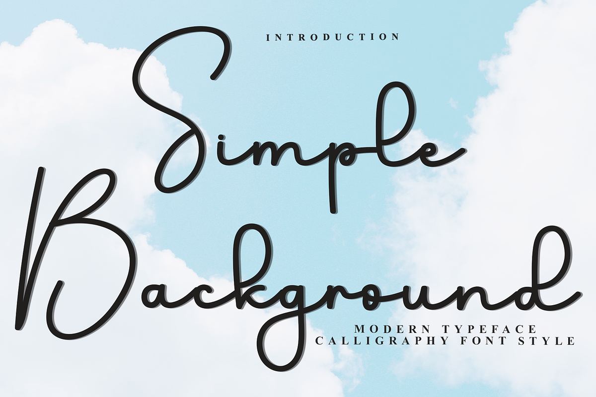 Simple Background, a Handwritten Font by InermediaSTUDIO (Photo 1 of 8)