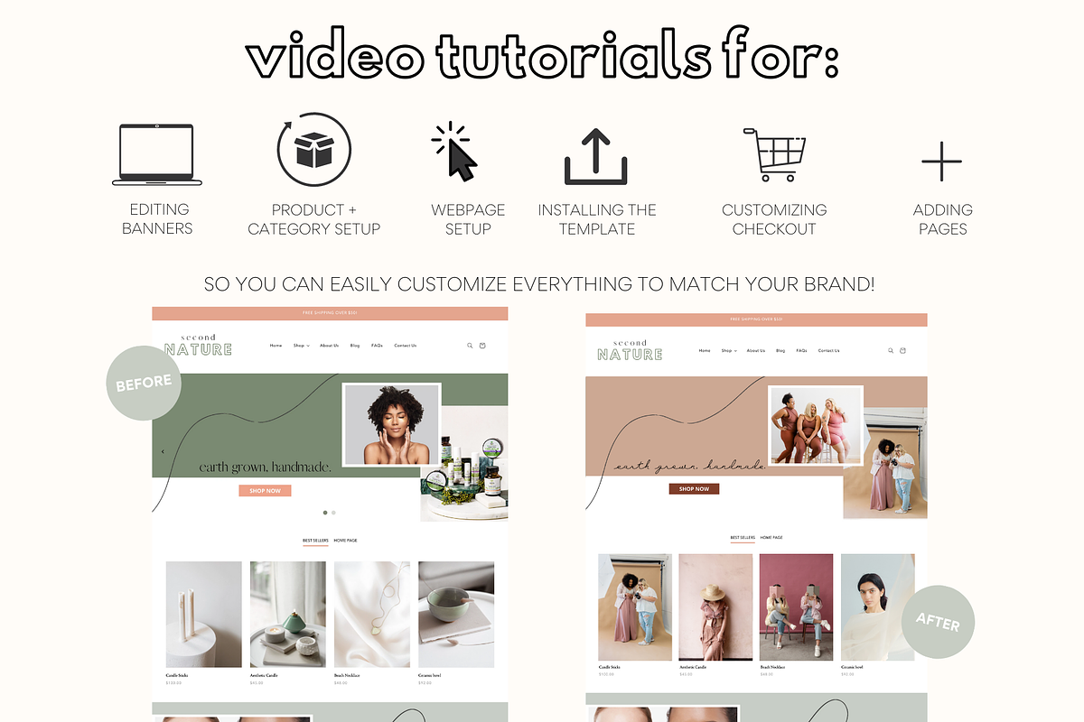 Shopify Theme Bundle | Second Nature, a Templates & Theme by Easy Website Themes (Photo 9 of 10)