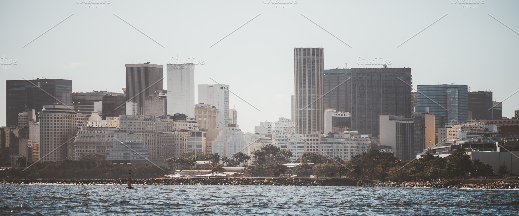 Telephoto coastal city skyline, an Architecture Photo by SkyNext