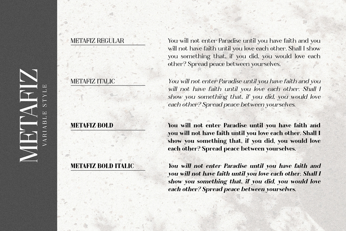 Metafiz - An elegant font, a Serif Font by Java pep (Photo 5 of 13)