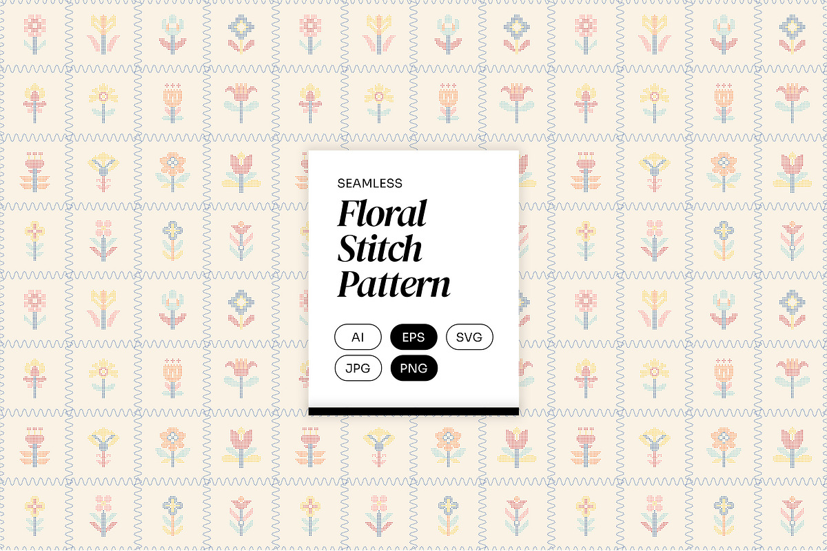 Floral Stitch Pattern, a Pattern Graphic by Neermana (Photo 1 of 5)