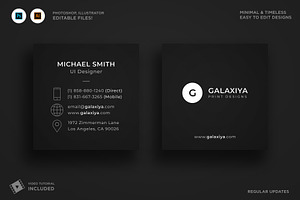 Minimal Square Business Card