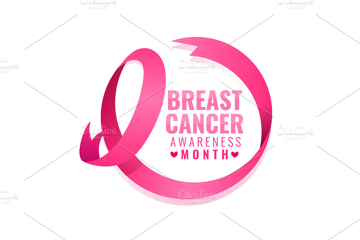 Breast Cancer Awareness Month Ribbon, an Illustration by MISS CHATZ
