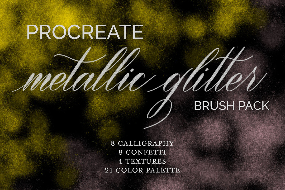 Metallic Glitter Brush Pack