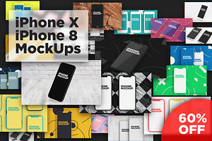 iPhone X and iPhone 8 MockUps