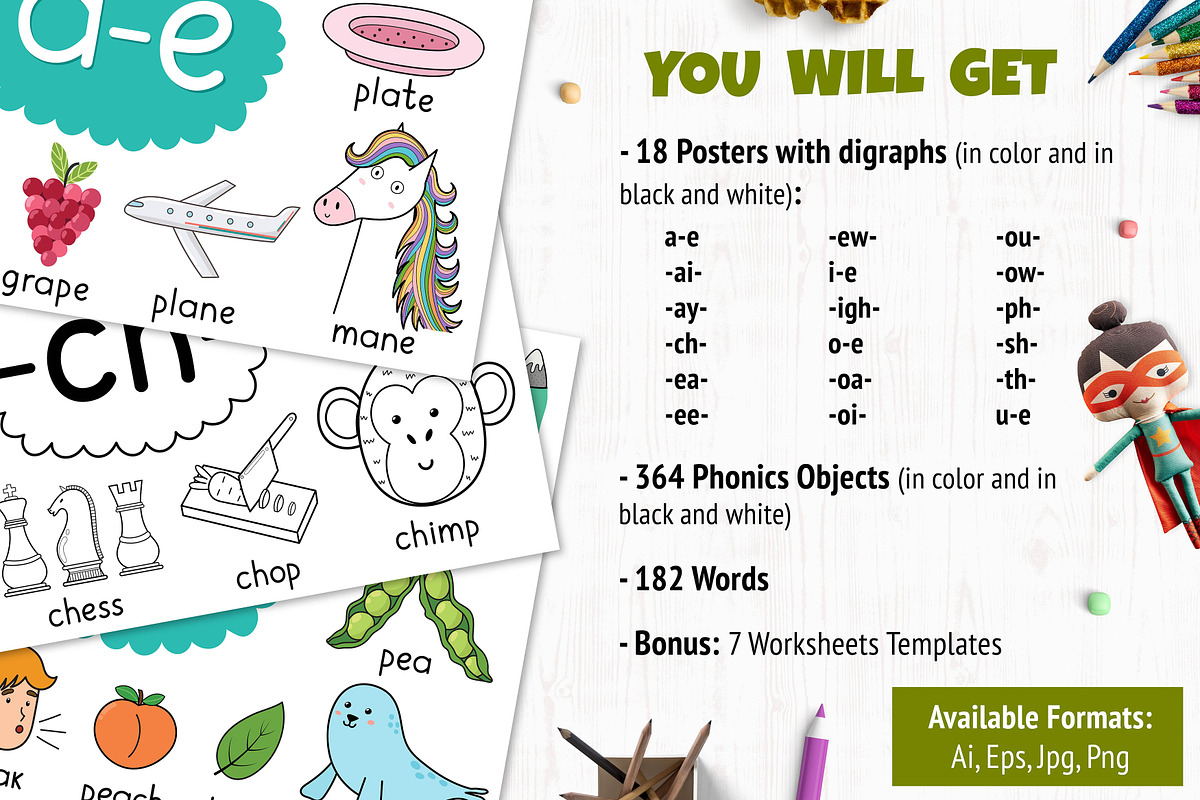 Phonics Objects Collection, an Education Illustration by Gulnara Sabirova (Photo 2 of 26)