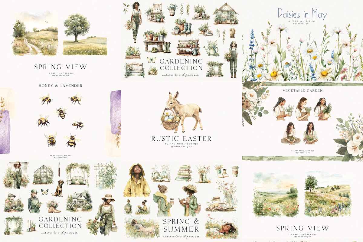 Spring & Easter Bundle, a Seasonal Illustration by PeDe Designs (Photo 10 of 13)