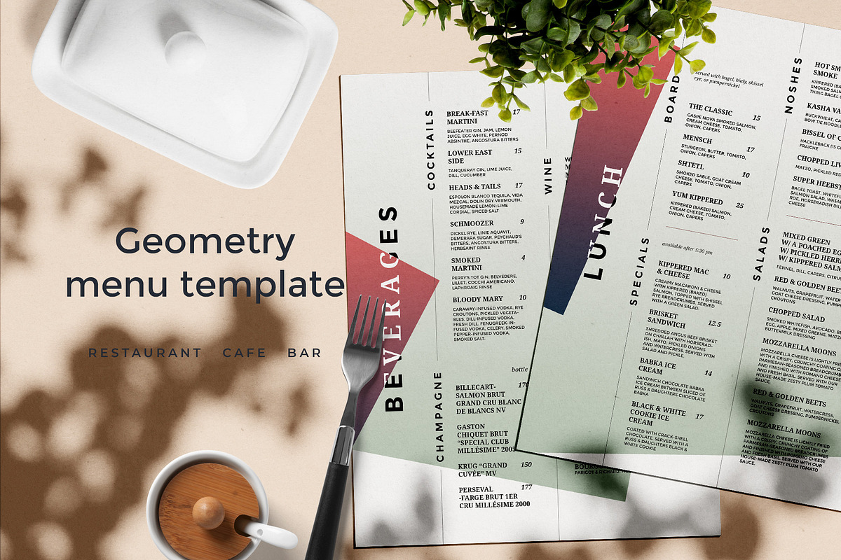 Modern Restaurant Menu, a Brochure Template by BigWeek (Photo 1 of 5)