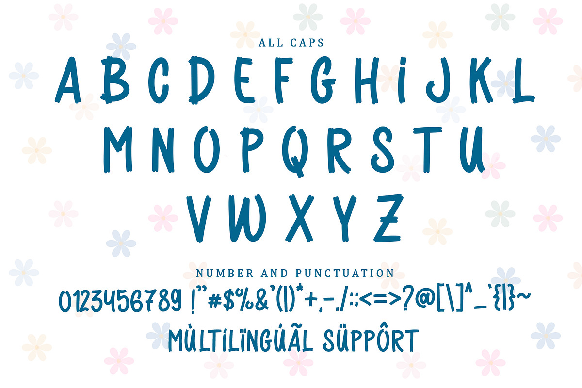 Cheerful Flower | Handwritten font, a Handwritten Font by esamaradany (Photo 6 of 7)