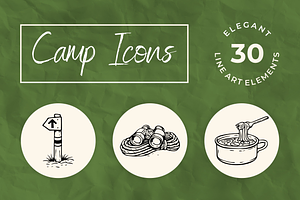 Elegant Camp Line Art