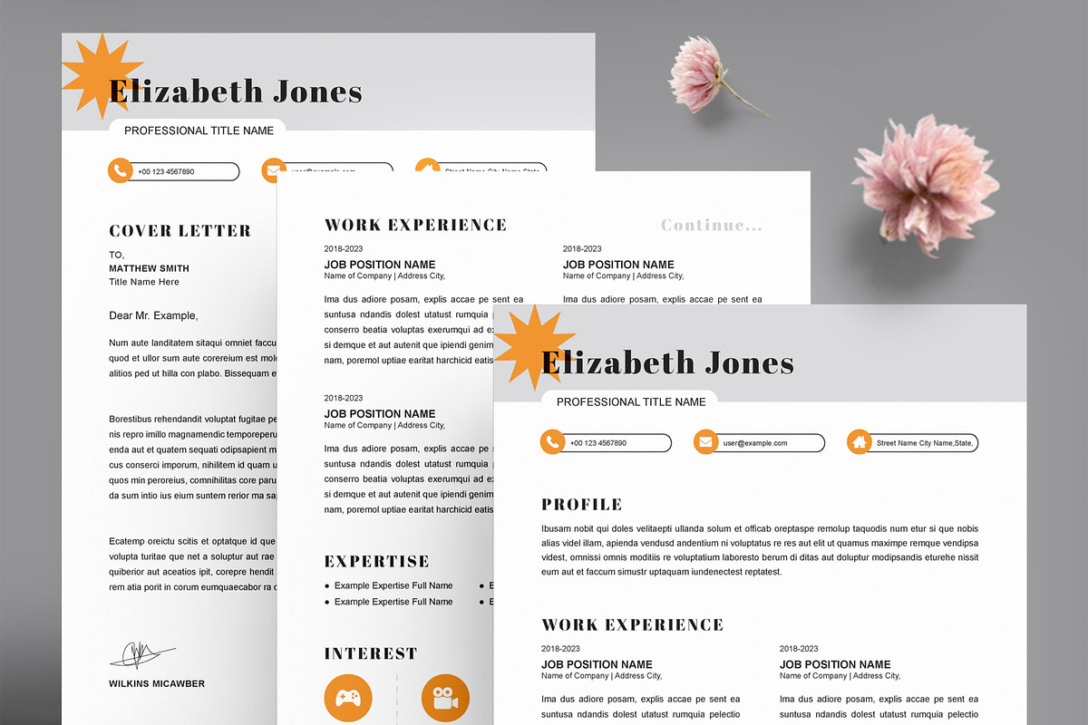 Creative Resume Template, a Resume Template by ContestDesign (Photo 3 of 3)