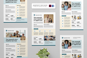 Nonprofit One Pager Template, a Flyer Template by Leaflove