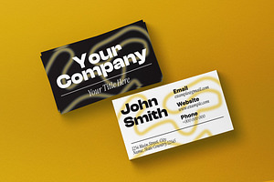 Yellow Black Grunge Business Card