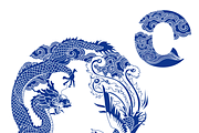 Alphabet design in Oriental style, an Object Illustration by PonDeArt (Thumbnail 2 of 2)