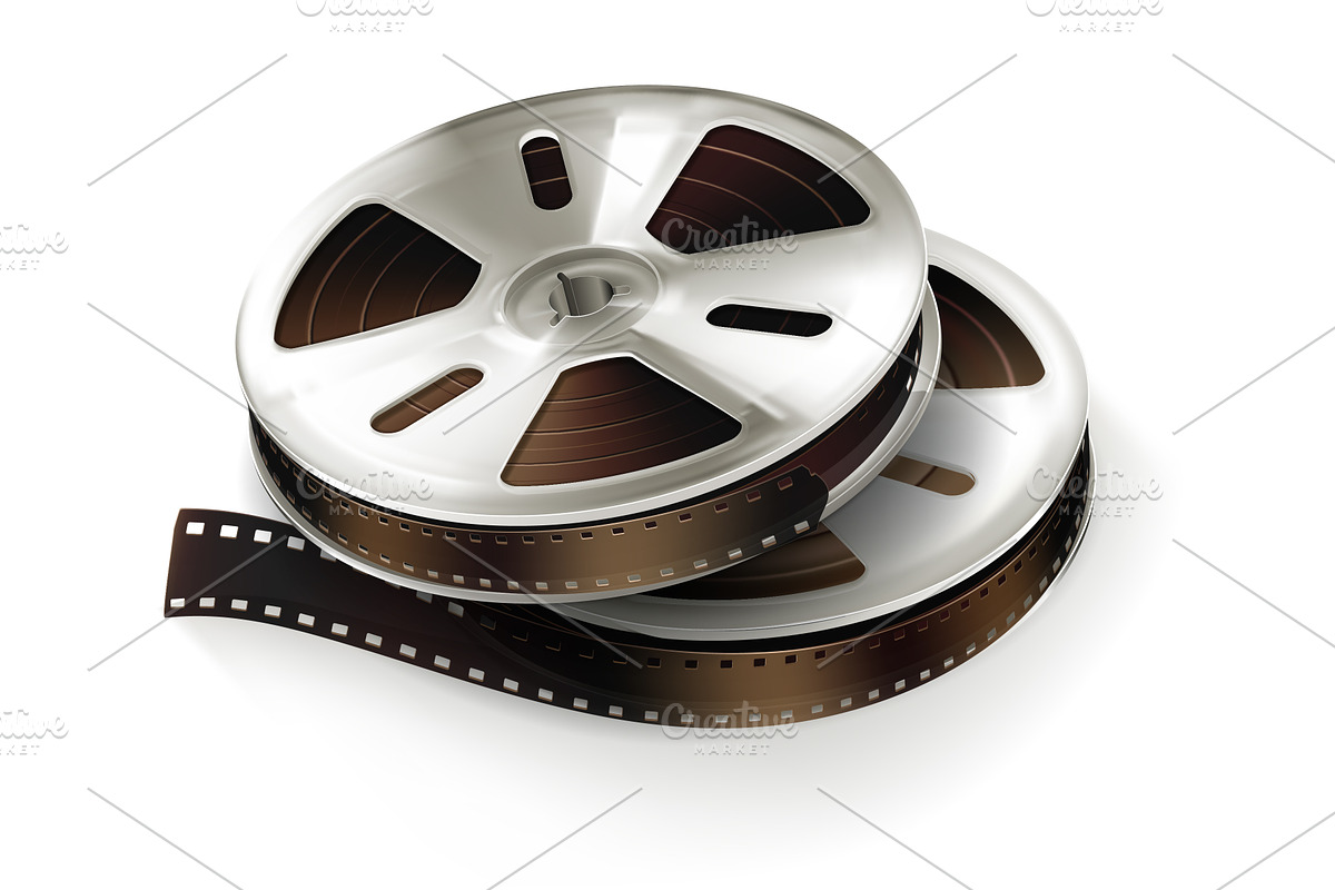 Old film strip, vector icon set, an Object Illustration by Allevinatis Studio (Photo 2 of 3)