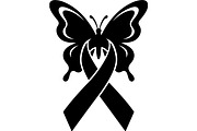 Breast Cancer Ribbon with Butterfly, a Seasonal Illustration by balal (Thumbnail 5 of 17)