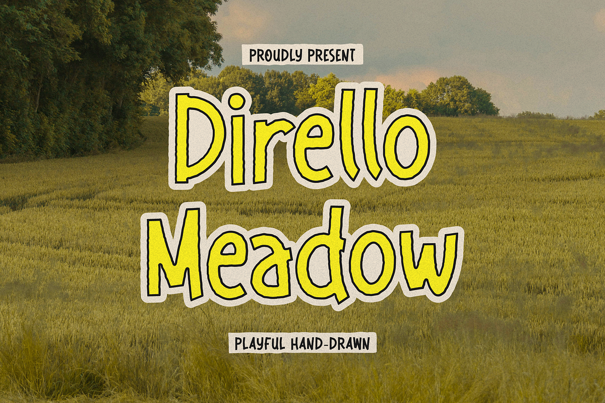 Dirello Meadow | Playful Hand Drawn, a Handwritten Font by gracetype_studio (Photo 1 of 12)