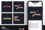 Back to School Creative banners, a Social Media Template by Leo Edition (Thumbnail 1 of 4)