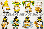 Cute Bee Gnome Sublimation Clipart, an Illustration by RobertsArt (Thumbnail 2 of 5)