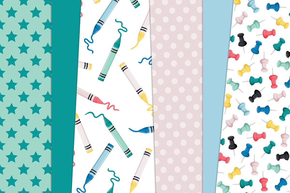 Seamless Back To School Digital Set, a Pattern Graphic by Paper Starr Studio (Photo 5 of 8)
