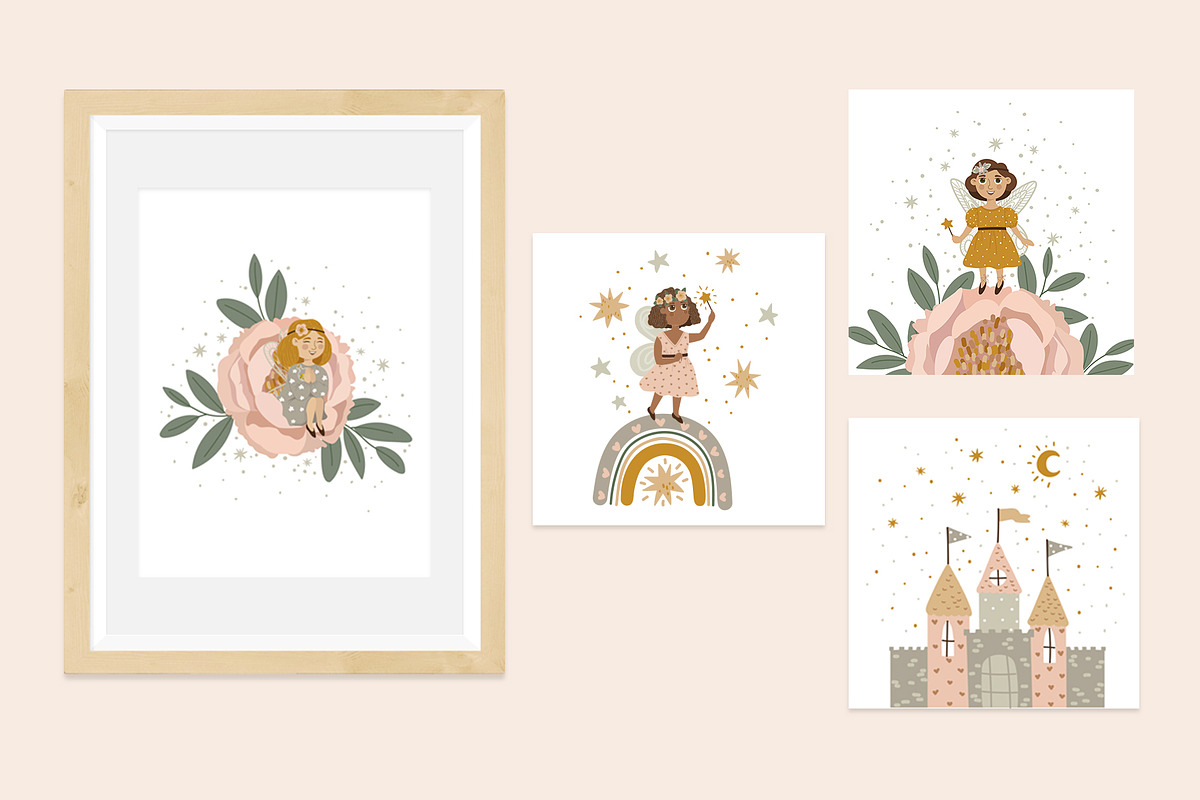 Flower Fairy Vector Clipart, a Decorative Illustration by Jenny Quince (Photo 9 of 10)