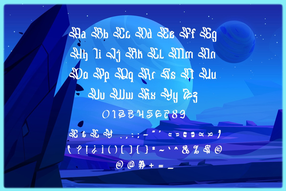 Trayfindor - Display Blackletter, a Blackletter Font by Dhabee (Photo 14 of 15)