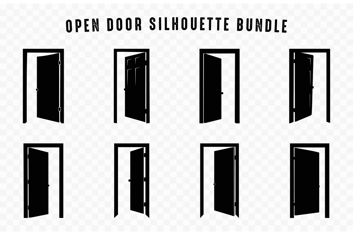 Open Door Silhouette Clipart Bundle, an Object Illustration by Gfx Expert Team (Photo 2 of 3)