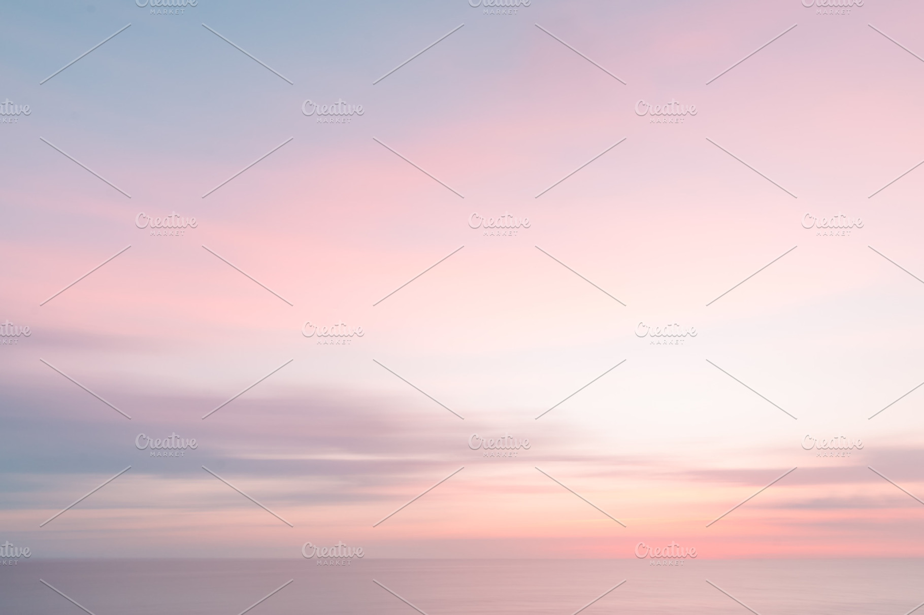 Defocused sunrise sky and ocean containing abstract, artistic, and atlantic, a Nature Photo by Irina Moskalev