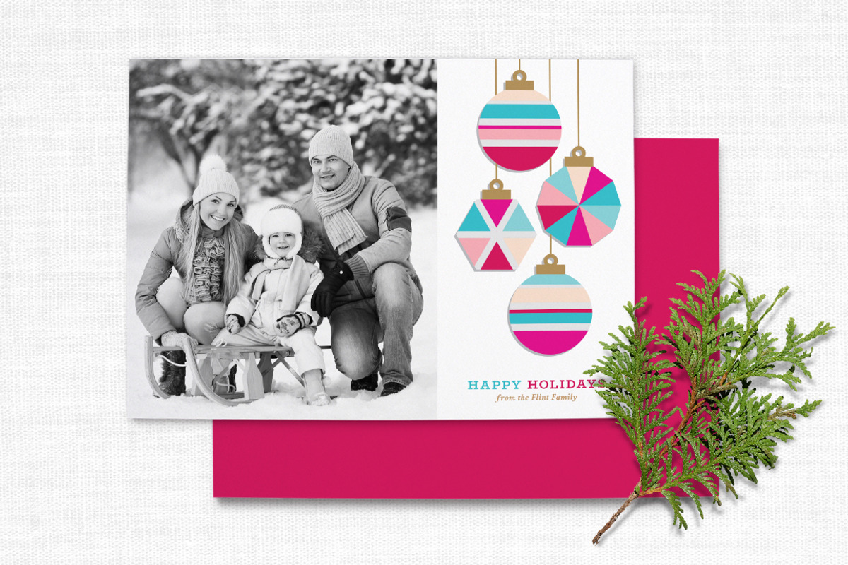 Modern Christmas Card Template, a Card Template by The Proper Type™ (Photo 5 of 6)