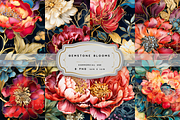 GEMSTONE BLOOMS. Seamless Patterns, a Texture Illustration by RefinedFantasyStudio (Thumbnail 1 of 9)