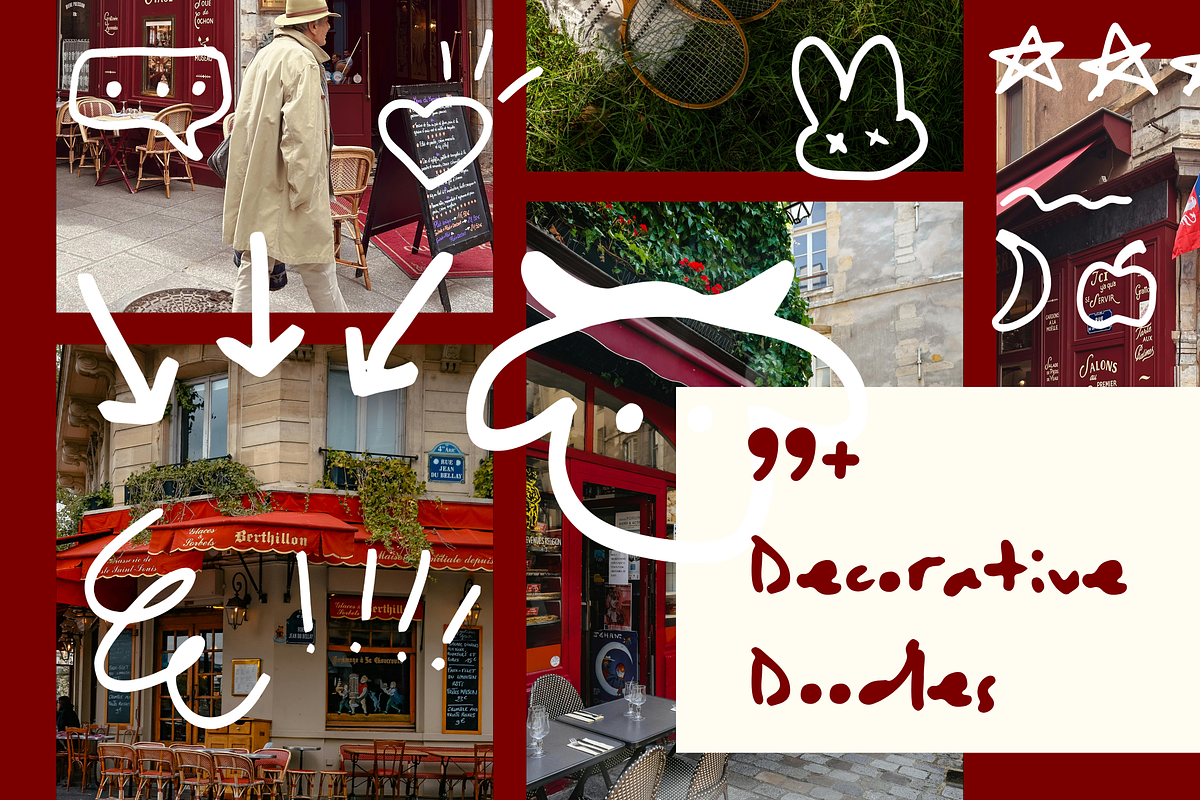 99+ Decorative Doodles, a Decorative Illustration by The Journey Atelier (Photo 1 of 3)