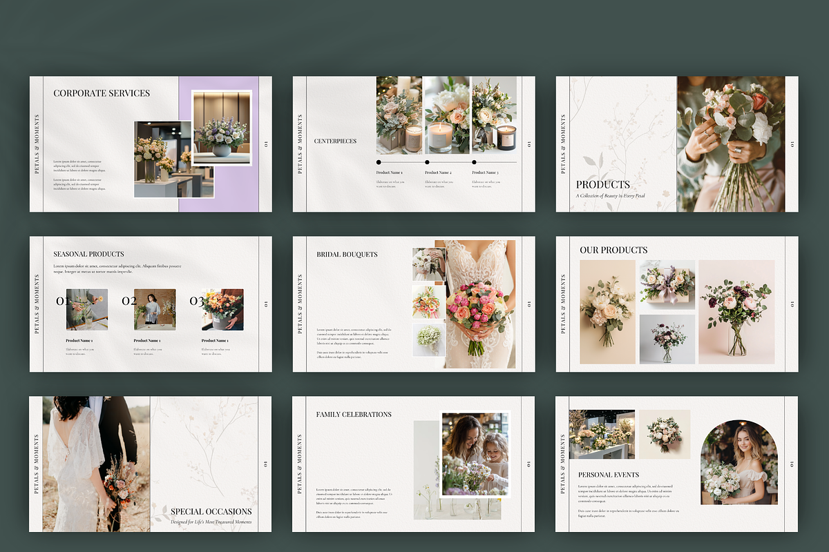 Canva Florist Pitch Deck Template, a Presentation Template by Bonita Digital Design (Photo 3 of 6)