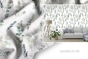 Eucalyptus Watercolor Pattern