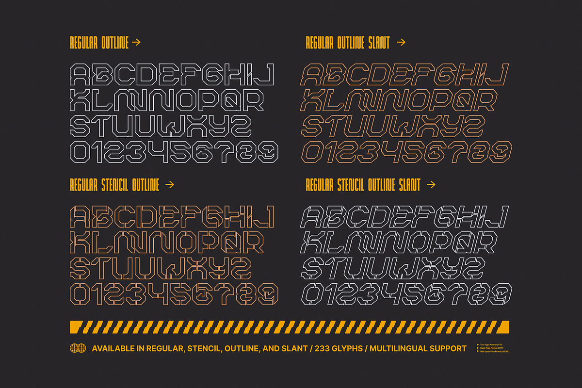 ROBMAX-36 Futuristic Font Family, a Sans Serif Font by Enxyclo Studio (Photo 7 of 10)
