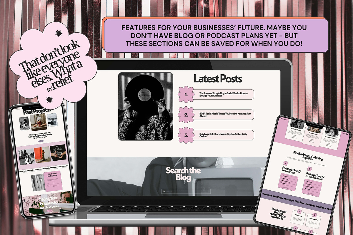Oh La La Squarespace Template preview 5