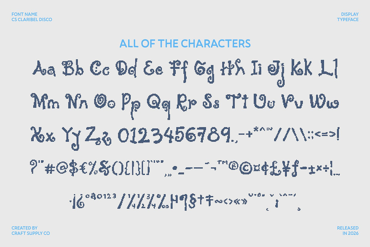 CS Claribel Disco, a Handwritten Font by Craft Supply Co. (Photo 8 of 8)