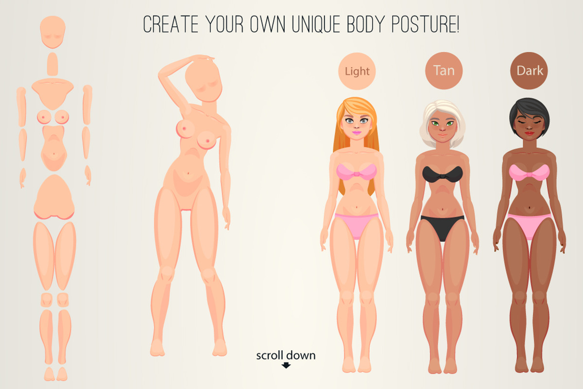 Character portrait creator (PSD), a Person Illustration by Mandarinkas art (Photo 5 of 8)