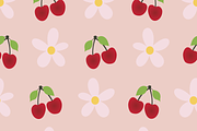 Cherries & Daisies Set of 7 Seamless, a Pattern Graphic by Amy Lynn Grover (Thumbnail 5 of 10)