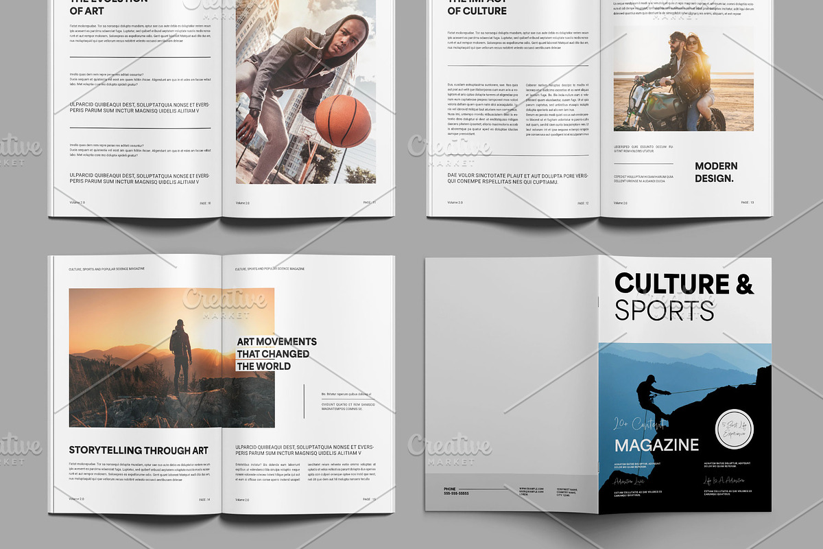 Sports and Culture Magazine, a Magazine Template by ClickPaint_Studio (Photo 4 of 4)