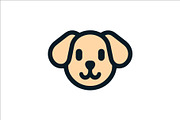 Clean Vector Dog Face Icon, a Branding & Logo Template by Vectorium Studio (Thumbnail 1 of 2)
