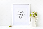 White Frame Mockup Bundle Set of 10, a Print Template by Marsala Digital (Thumbnail 8 of 11)